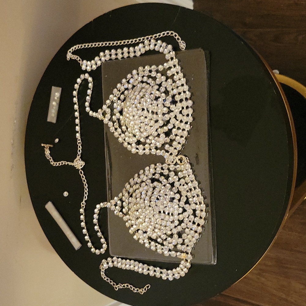 RHINESTONE BRA
